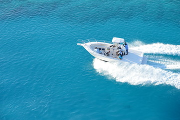 Fast Boat At Sea