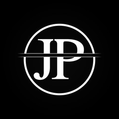 JP letter Type Logo Design vector Template. Abstract Letter JP logo Design