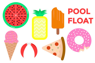 Different Illustration of woman swim, character in swimming pool isolated on white background