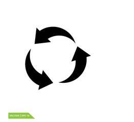 Refresh icon vector logo design template