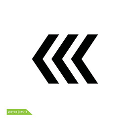 Next icon vector logo design template