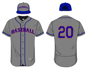 Baseball jersey uniform template mockup vector