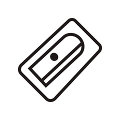 Pencil sharpener icon in trendy outline style design. Vector graphic illustration. Suitable for website design, logo, app, and ui. Editable vector stroke. EPS 10.