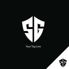 Initial SG logo design, Initial SG logo design with Shield style, Logo for game, esport, community or business.