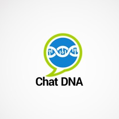 Chat DNA logo vector, icon, element, and template for company