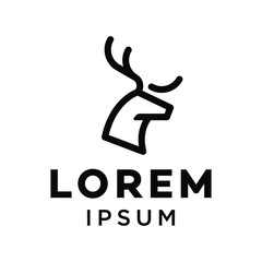 moose logo elk deer vector icon design 