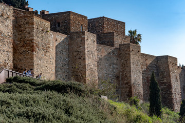 Fototapeta na wymiar A section of an ancient castle