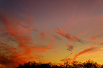 Fototapeta na wymiar Colorful biautiful sunset sky for wallpaper.
