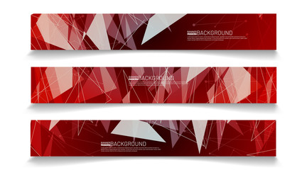 set rectangular banner background. modern abstract vector design