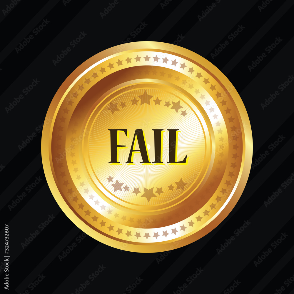 Fototapete fail circular vector gold web icon button