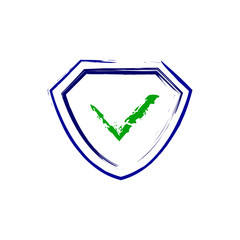 Shield illustration icon