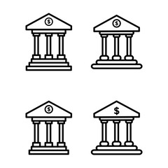 Bank building icons