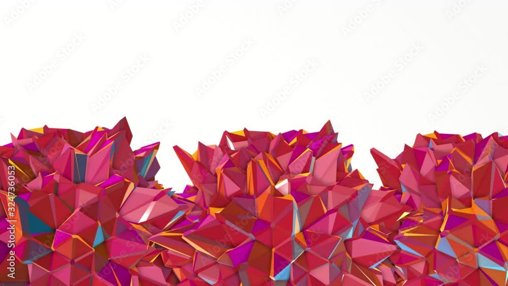 Aufkleber abstract three-dimensional animated figure on a white background. 3d render