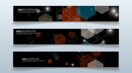 Fototapeta premium set rectangular banner background. modern abstract vector design