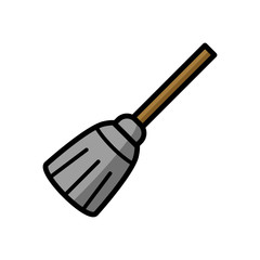broom - home appliances icon vector design template