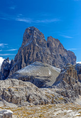 Paternkofel mountain north face, Dolomites, South Tyrol