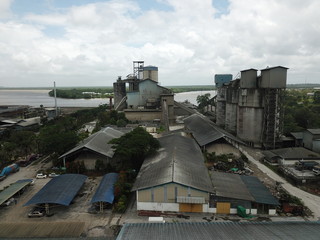 Kuching, Sarawak / Malaysia - February 21, 2020: The CMS Cement Industrial Plant and Factory at the...