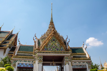 The Grand Palace is a famous tourist attraction with beautiful art and long history in Bangkok Thailand