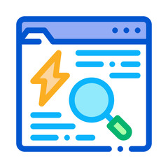Search Web Info Icon Vector. Outline Search Web Info Sign. Isolated Contour Symbol Illustration