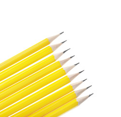 Fototapeta premium Ordinary pencils on white background