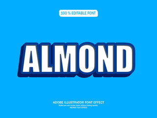 Modern 3d text effect, editable font effect