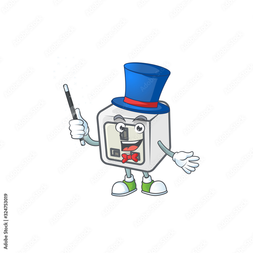 Sticker A character of USB power socket performance as a Magician