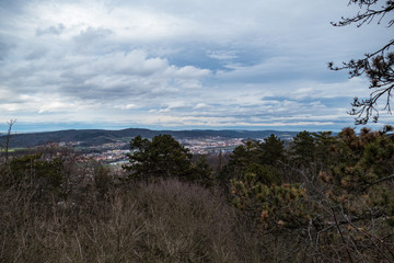 panorama of a czech karst natural park landscape