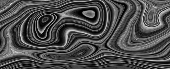 The texture of black and white marble for a pattern of packaging in a modern style. Beautiful drawing with the divorces and wavy lines in gray tones for wallpapers and screensaver.