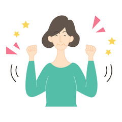 元気な様子の中年女性