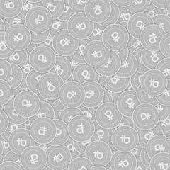 Russian ruble silver coins seamless pattern. Valua