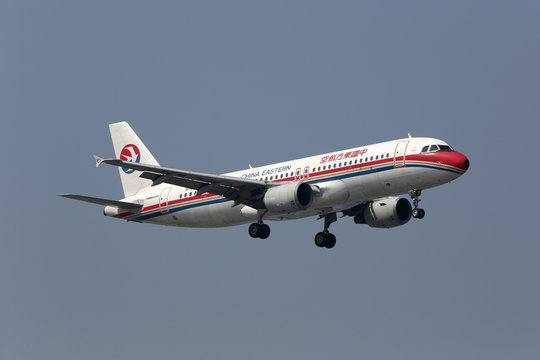 China Eastern Airlines Airbus A320 Airplane At Shanghai Airport