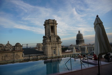 pool reflection in Cuba 