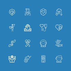 Editable 16 giving icons for web and mobile