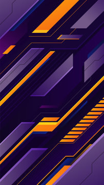 Futuristic Gaming Wallpaper With Purple And Yellow Gradient