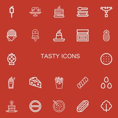 Editable 22 tasty icons for web and mobile
