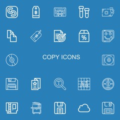 Editable 22 copy icons for web and mobile