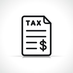 Vector tax form symbol icon