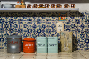 hipster kitchen decorated with Mexican items