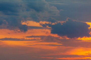 Naklejka na ściany i meble Beautiful clouds at sunset
