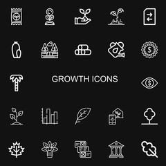 Editable 22 growth icons for web and mobile