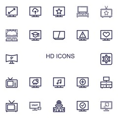 Editable 22 hd icons for web and mobile