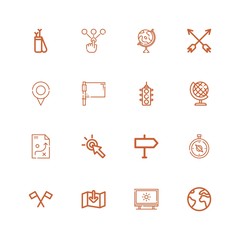 Editable 16 direction icons for web and mobile