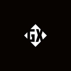 Monogram logo design with diamond square shape