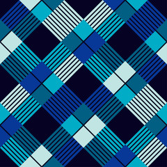 Squares of stripes. Ethnic boho ornament. Seamless pattern. Tribal motif. Vector illustration for web design or print.