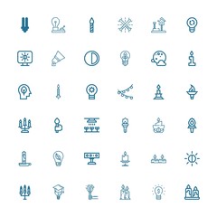Editable 36 glow icons for web and mobile