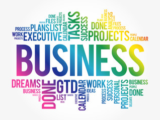 Business word cloud collage, concept background