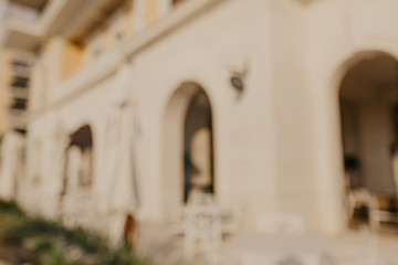 Blurred background of Beautiful sea promenade - Image