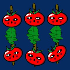 funny tomato mascot vector. Perfect for restaurant design, food menus