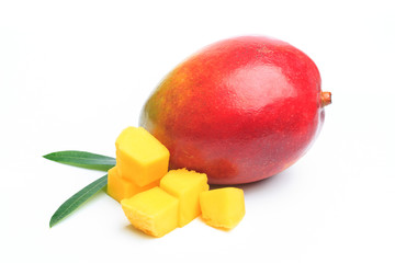 mango isolated on white background, clipping path, full depth of field - Image