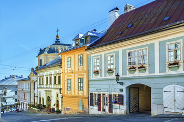 Obraz premium Street in Banska Stiavnica, Slovakia